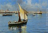 Attilio Pratella Porto de Napoli - 2 of 2 painting
